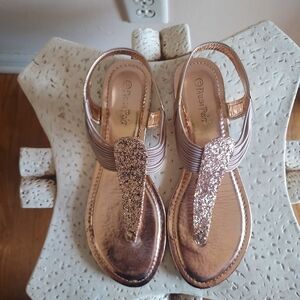 Dream Pairs Champagne Gold Elegant Gladiator Sandals